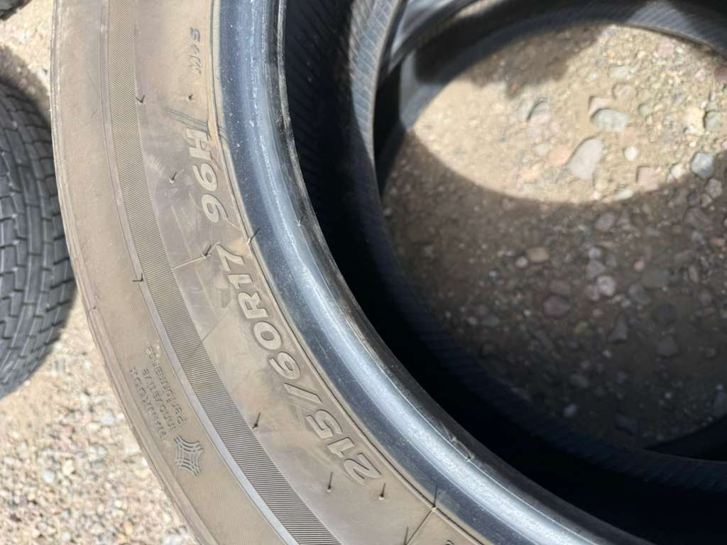 215/60R17 Pair (2 Used Tires) Hankook Kinergy GT
