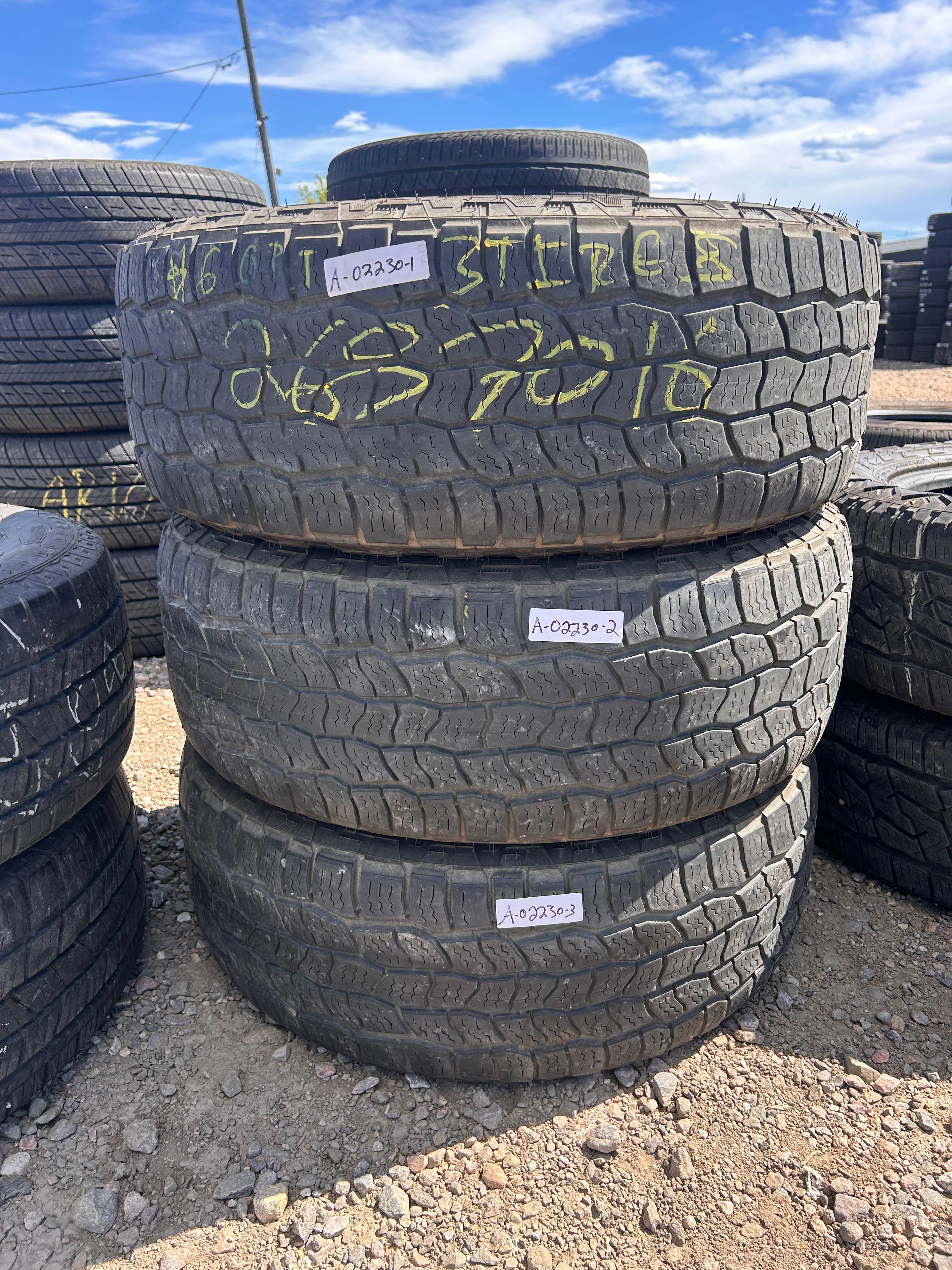 265/70R16 (3 Used Tires) Cooper Discoverer AT3