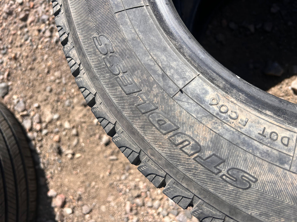 185/65R14 Pair (2 Used Tires) Yokohama Ice Guard (Studless)