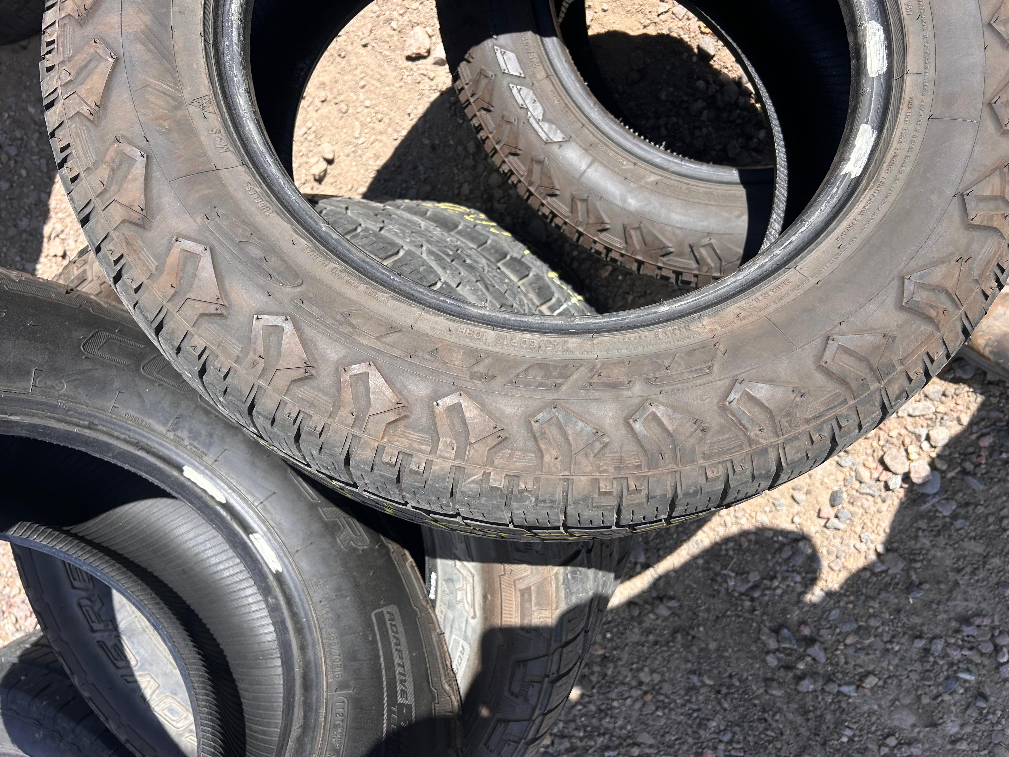 245/60R18 Pair (2 Used Tires) Nitto Nomad Grappler