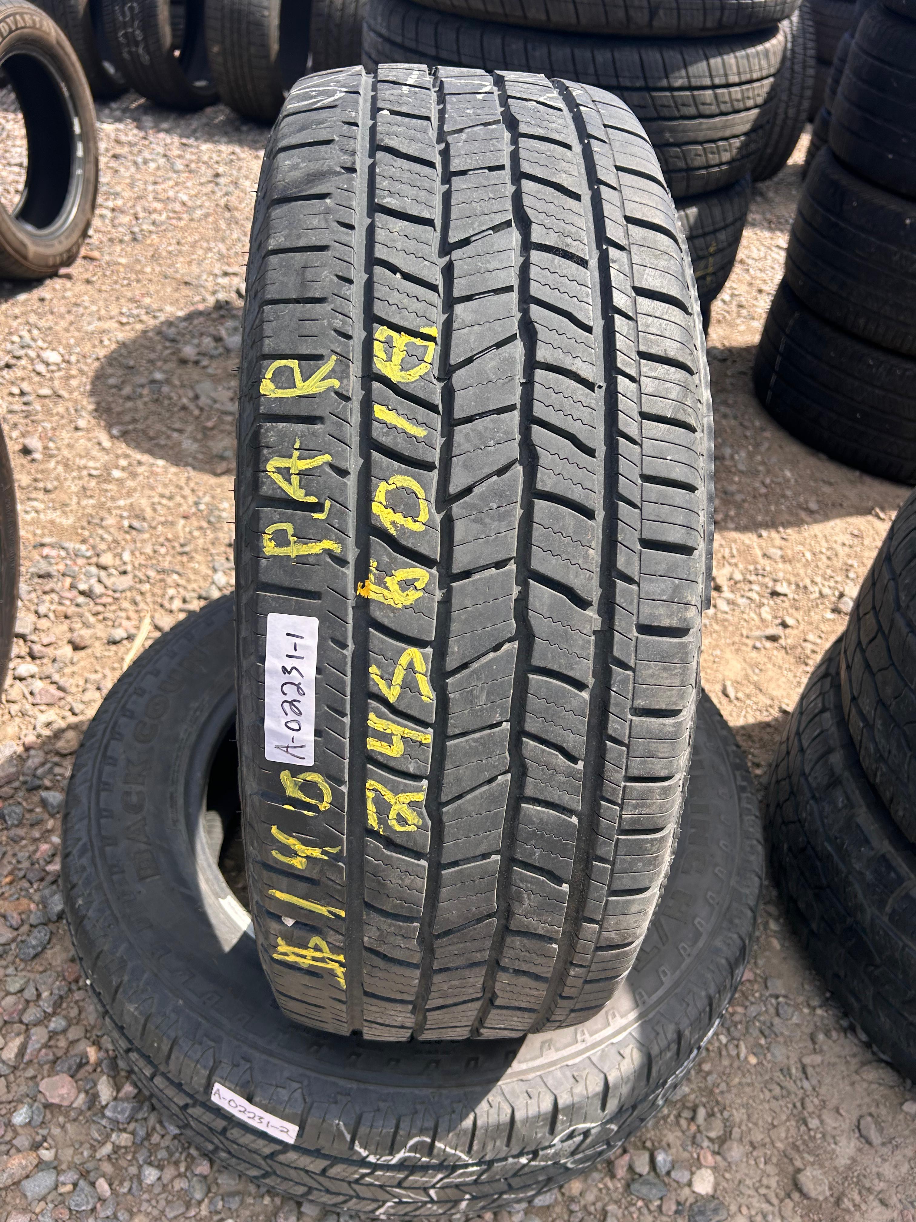 245/60R18 Pair (2 Used Tires) Dean Tires Back Country Touring HT