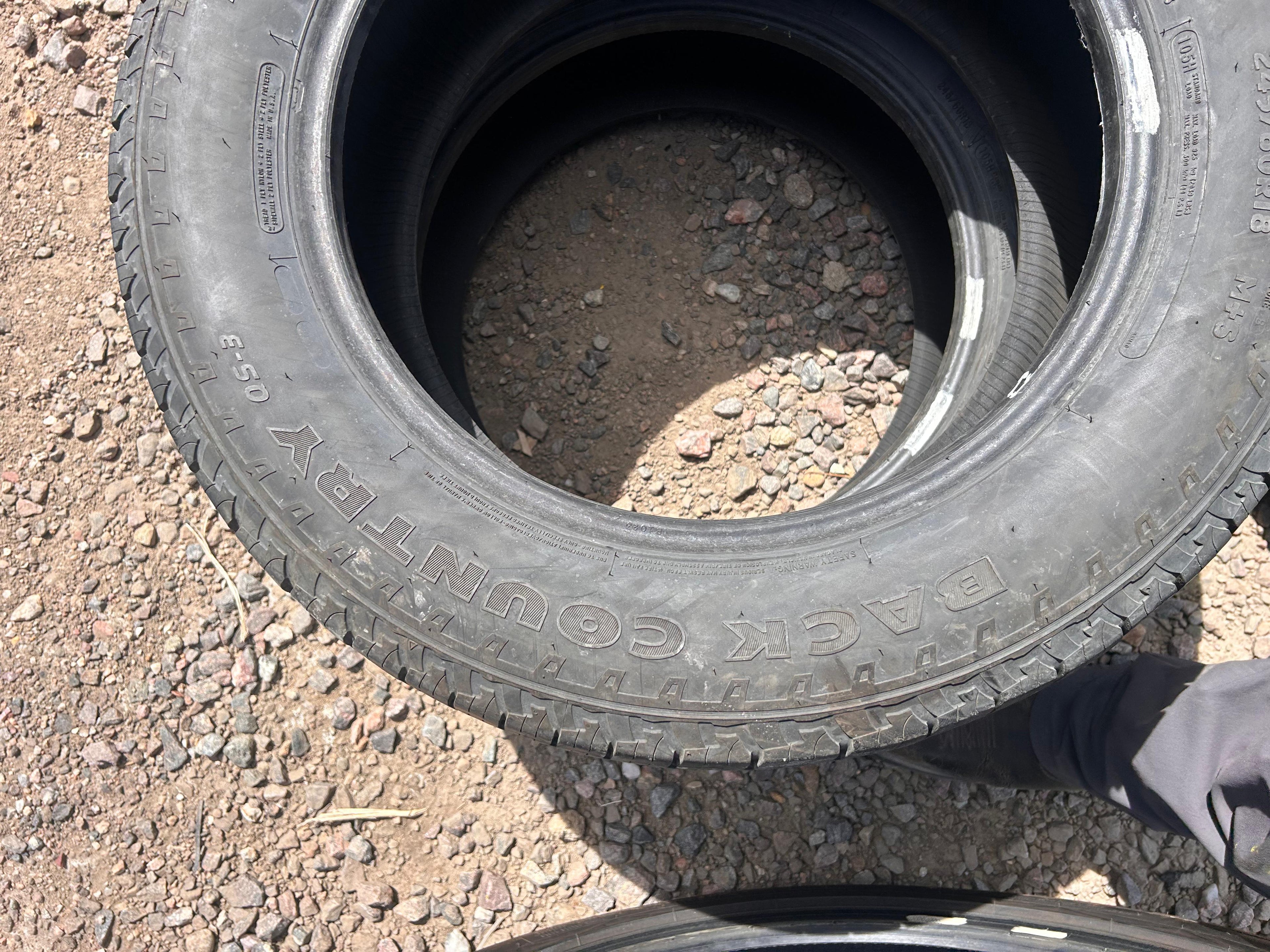 245/60R18 Pair (2 Used Tires) Dean Tires Back Country Touring HT