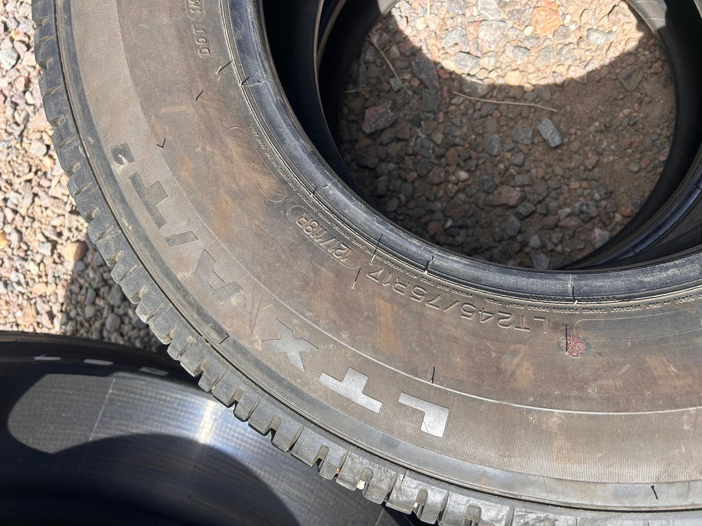 LT245/75R17 Pair (2 Used Tires) Michelin LTX AT2