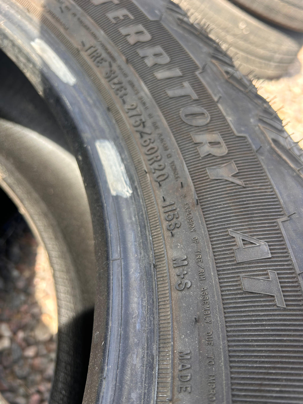 275/60R20 Pair (2 Like New Tires) Goodyear Wrangler Territory AT