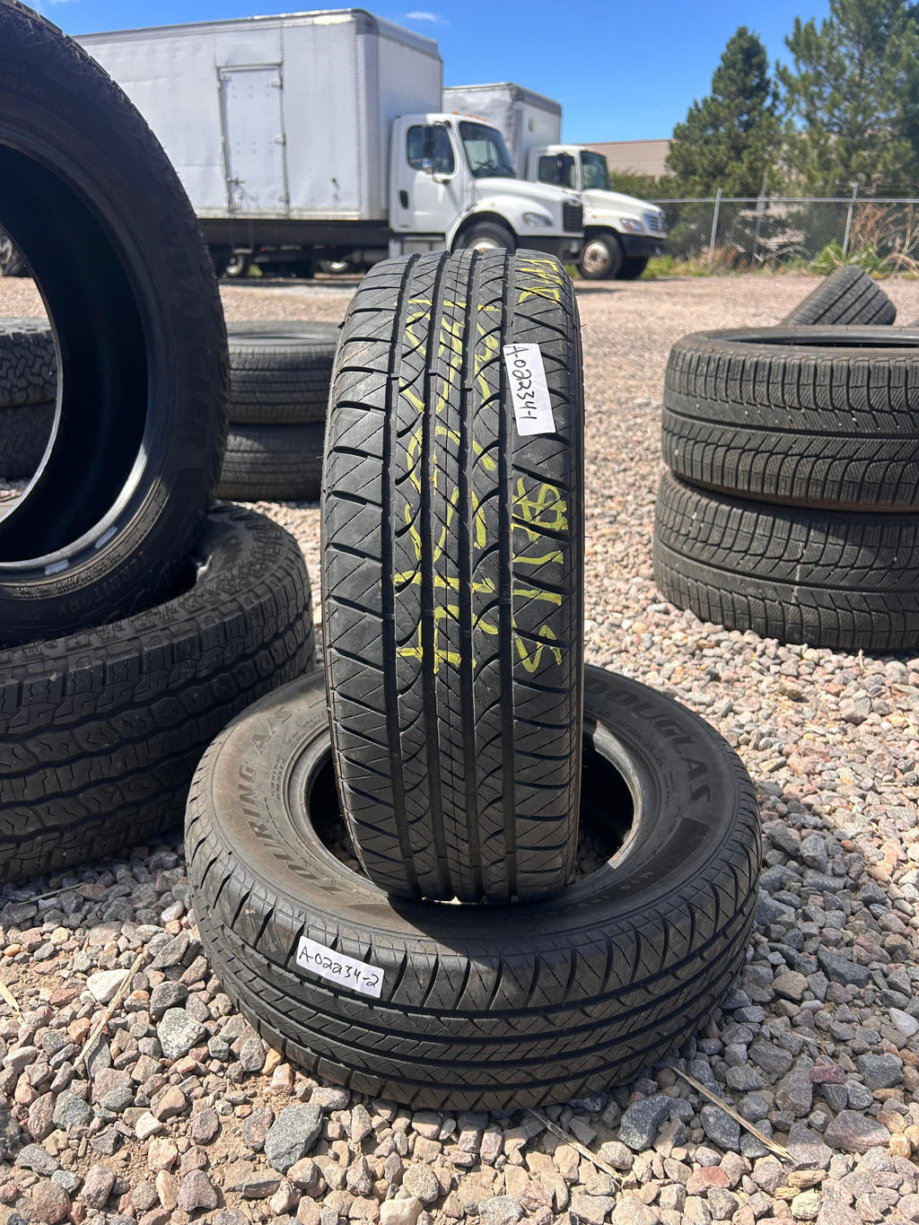 185/65R14 Pair (2 Used Tires) Douglas Touring