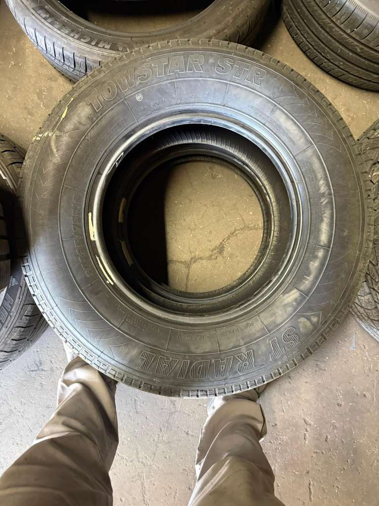 ST225/75R15 Pair (2 Used Tires) Towstar STR ST Radial