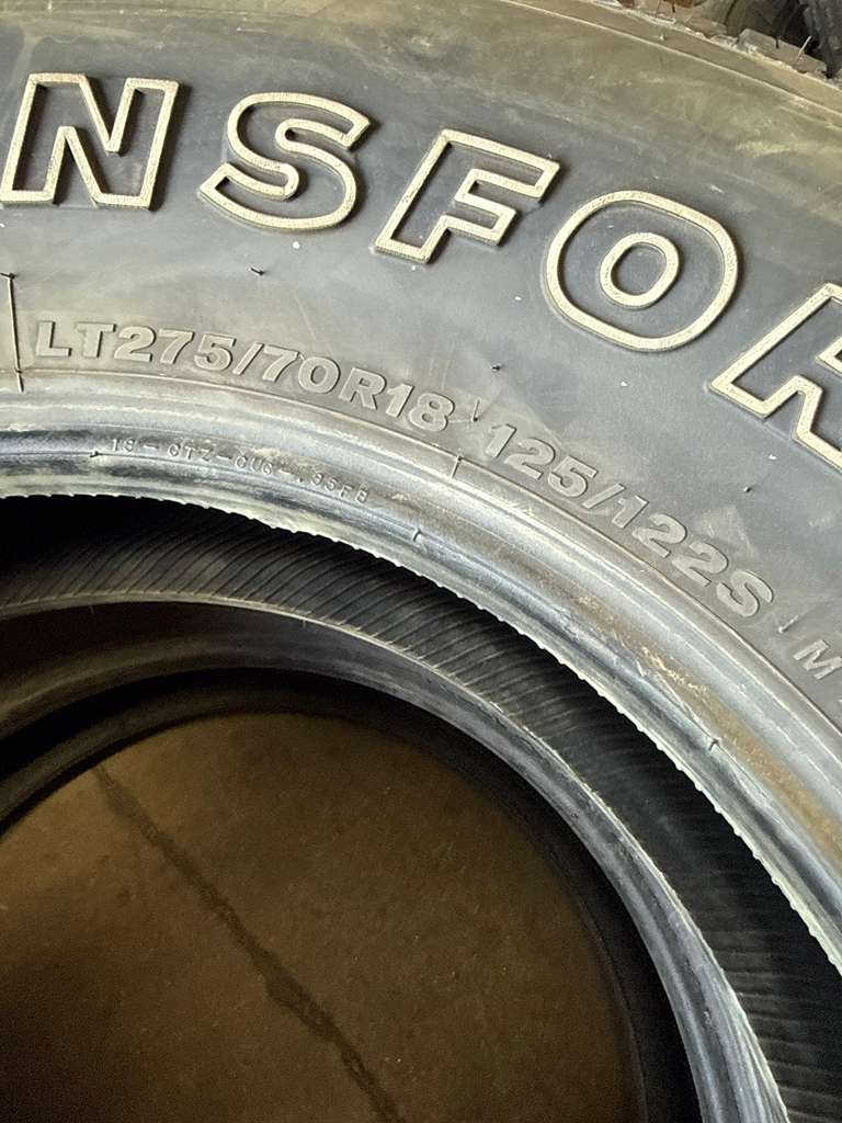 LT275/70R18 Pair (2 Used Tires) Firestone Transforce AT