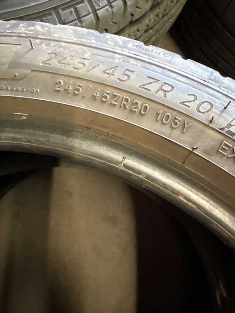 245/45R20 Pair (2 Used Tires) Michelin Pilot Sport All Season 4