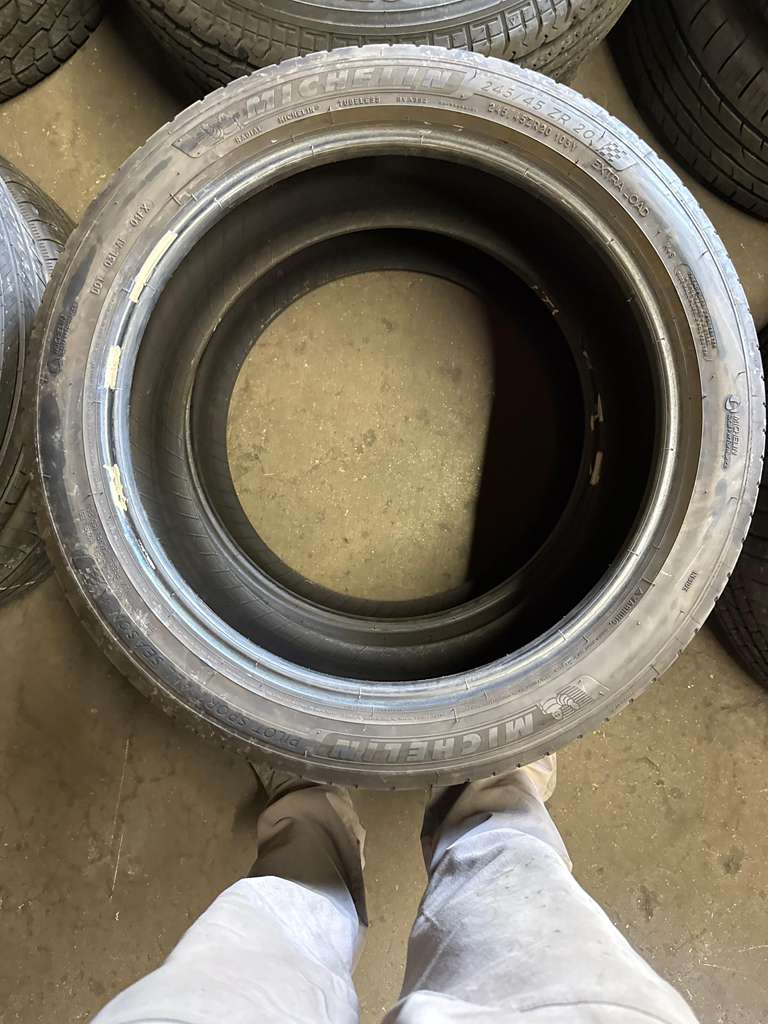 245/45R20 Pair (2 Used Tires) Michelin Pilot Sport All Season 4