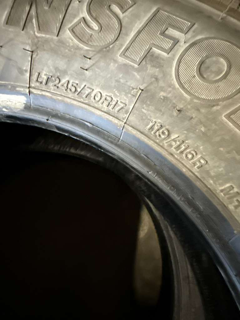 LT245/70R17 Pair (2 Used Tires) Firestone Transforce HT
