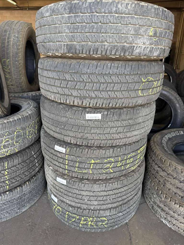 LT245/70R17 Set (6 Used Tires) Goodyear Workhorse HT