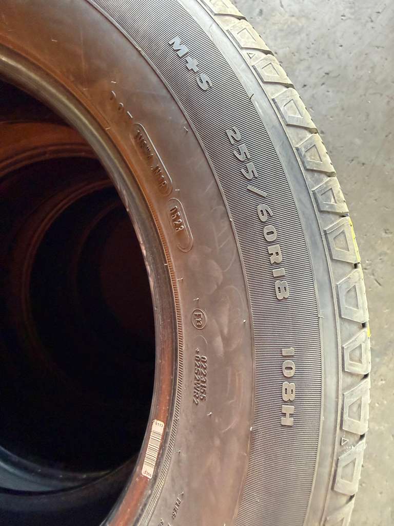 255/60R18 Set (4 Used Tires) Goodyear Eagle Touring