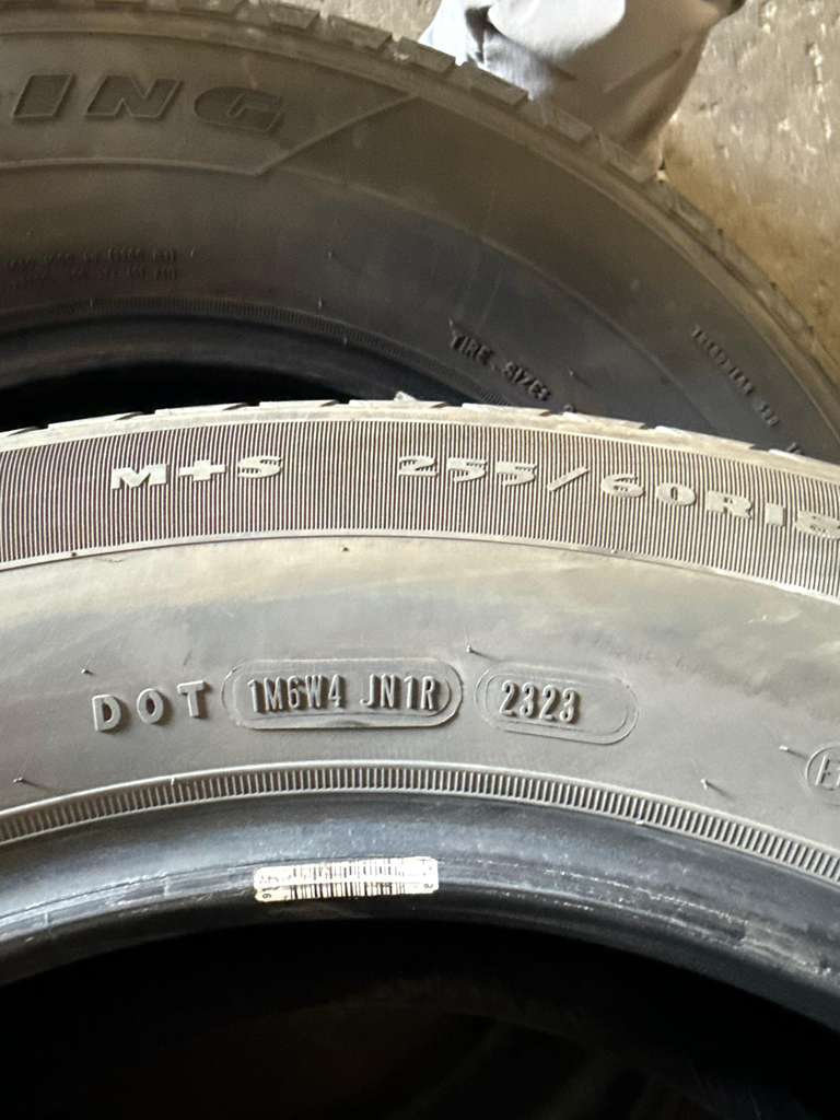 255/60R18 Pair (2 Used Tires) Goodyear Eagle Touring