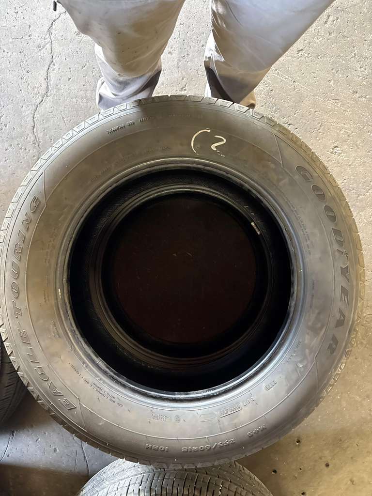 255/60R18 Pair (2 Used Tires) Goodyear Eagle Touring