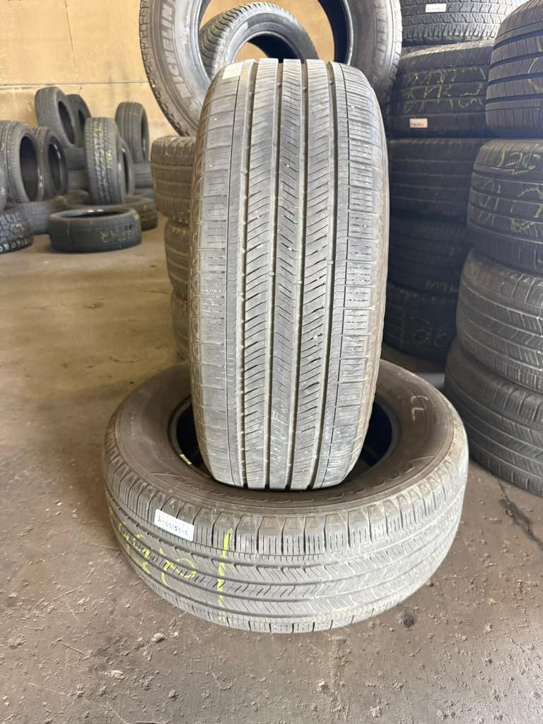 255/60R18 Pair (2 Used Tires) Goodyear Eagle Touring