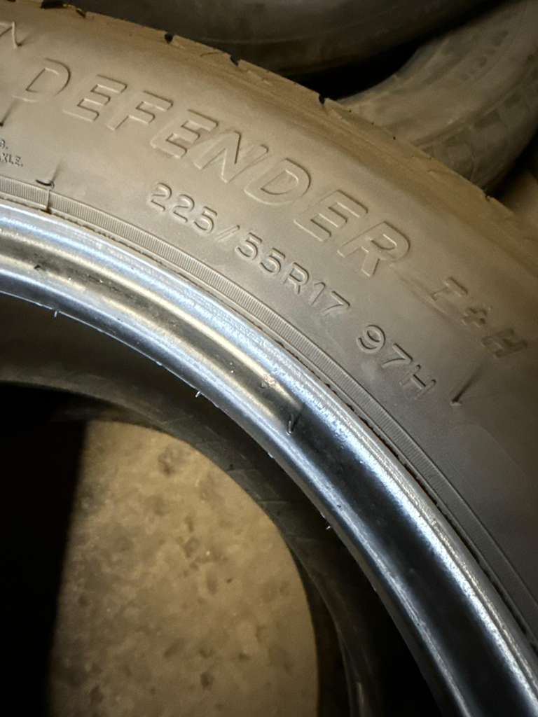 225/55R17 Pair (2 Used Tires) Michelin Defender T+H