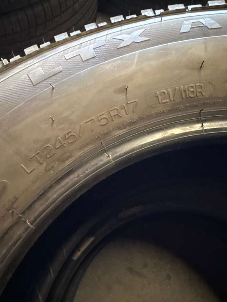 LT245/75R17 Pair (2 Used Tires) Michelin LTX A/T 2