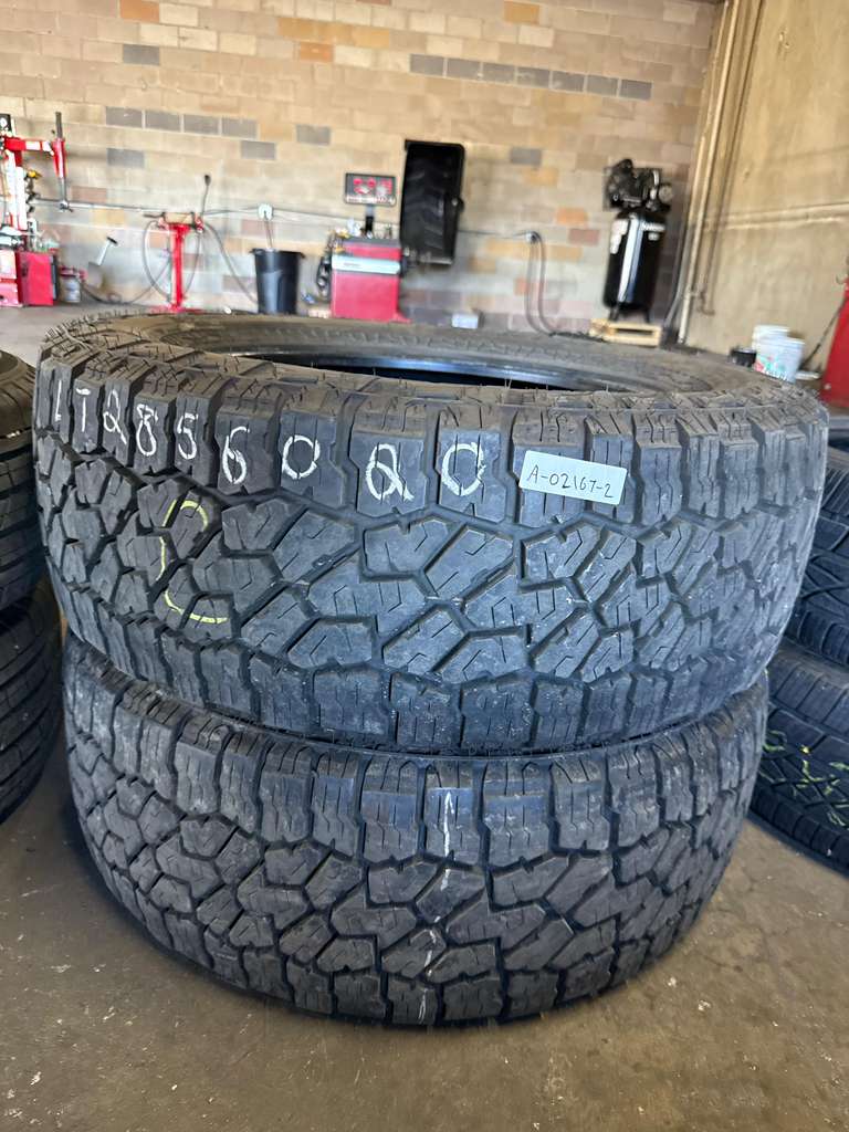 LT285/60R20 Pair (2 Used Tires) Falken Wildpeak A/T 4W