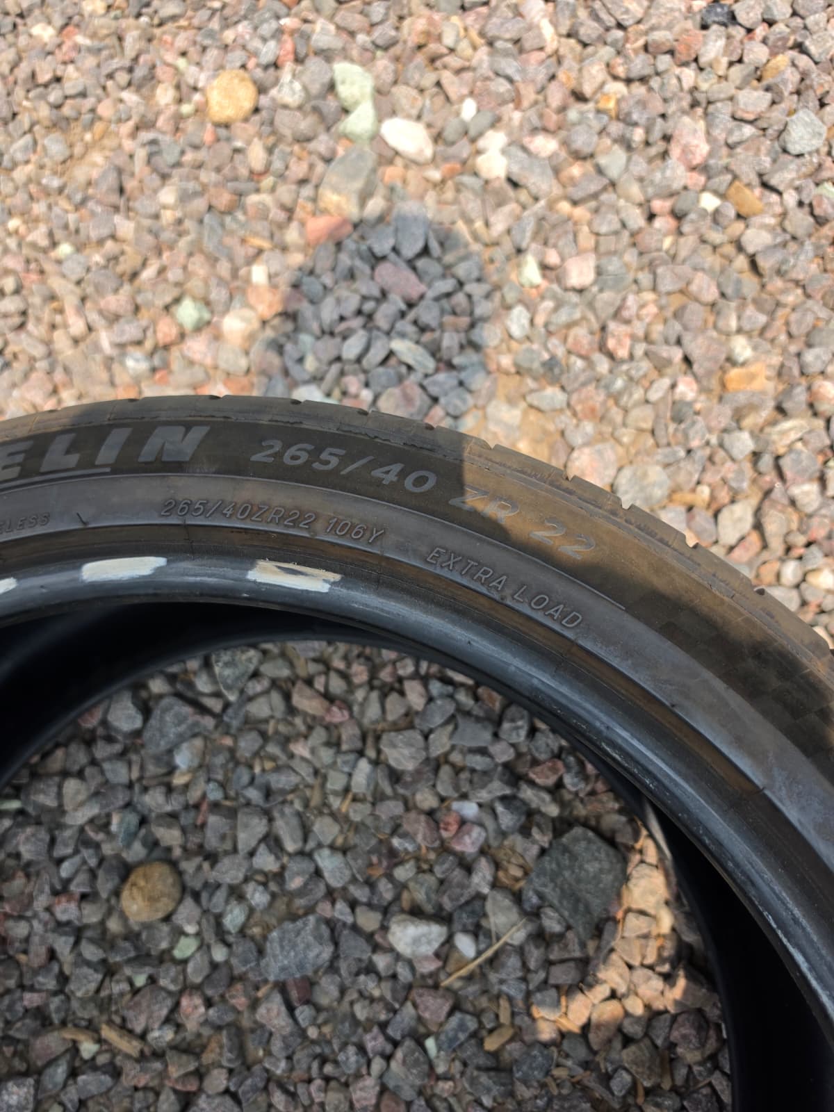 265/40R22 Single (1 Used Tire) Michelin Pilot Sport