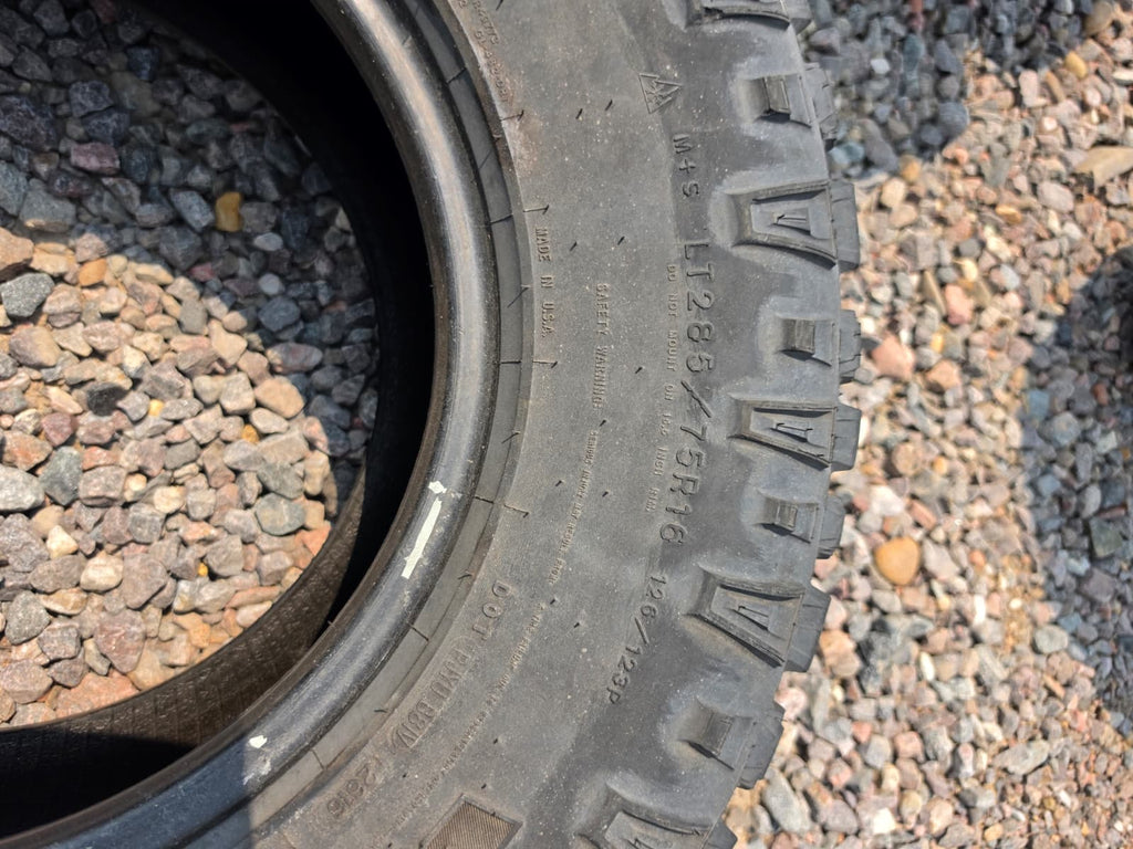 LT285/75R16 Single (1 Used Tires) Goodyear Wrangler DuraTrac