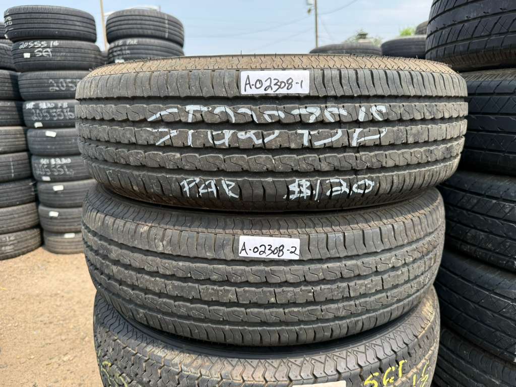 ST225/75R15 Pair (2 Used Tires) National Roadmax ST