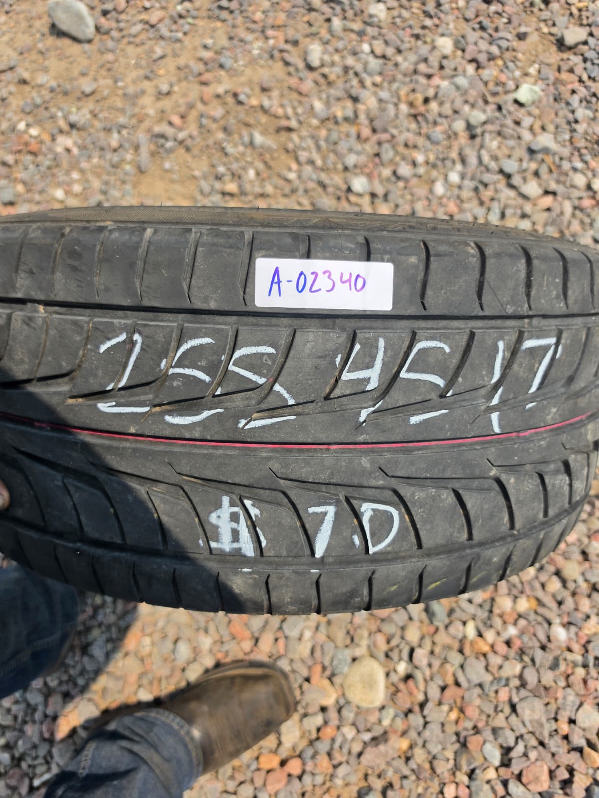 255/45R17 Single (1 Used Tire) Firestone FireHawk