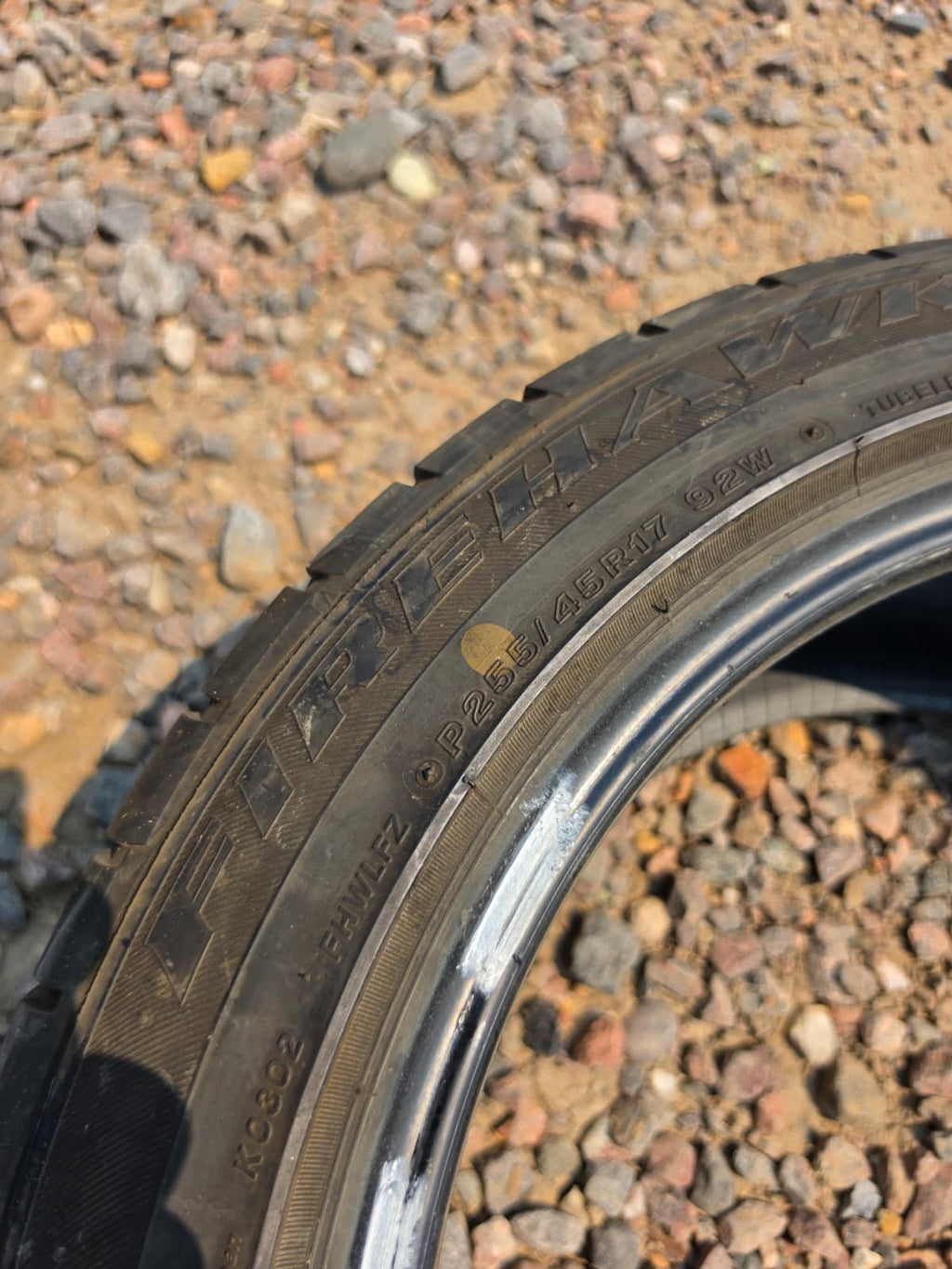 255/45R17 Single (1 Used Tire) Firestone FireHawk