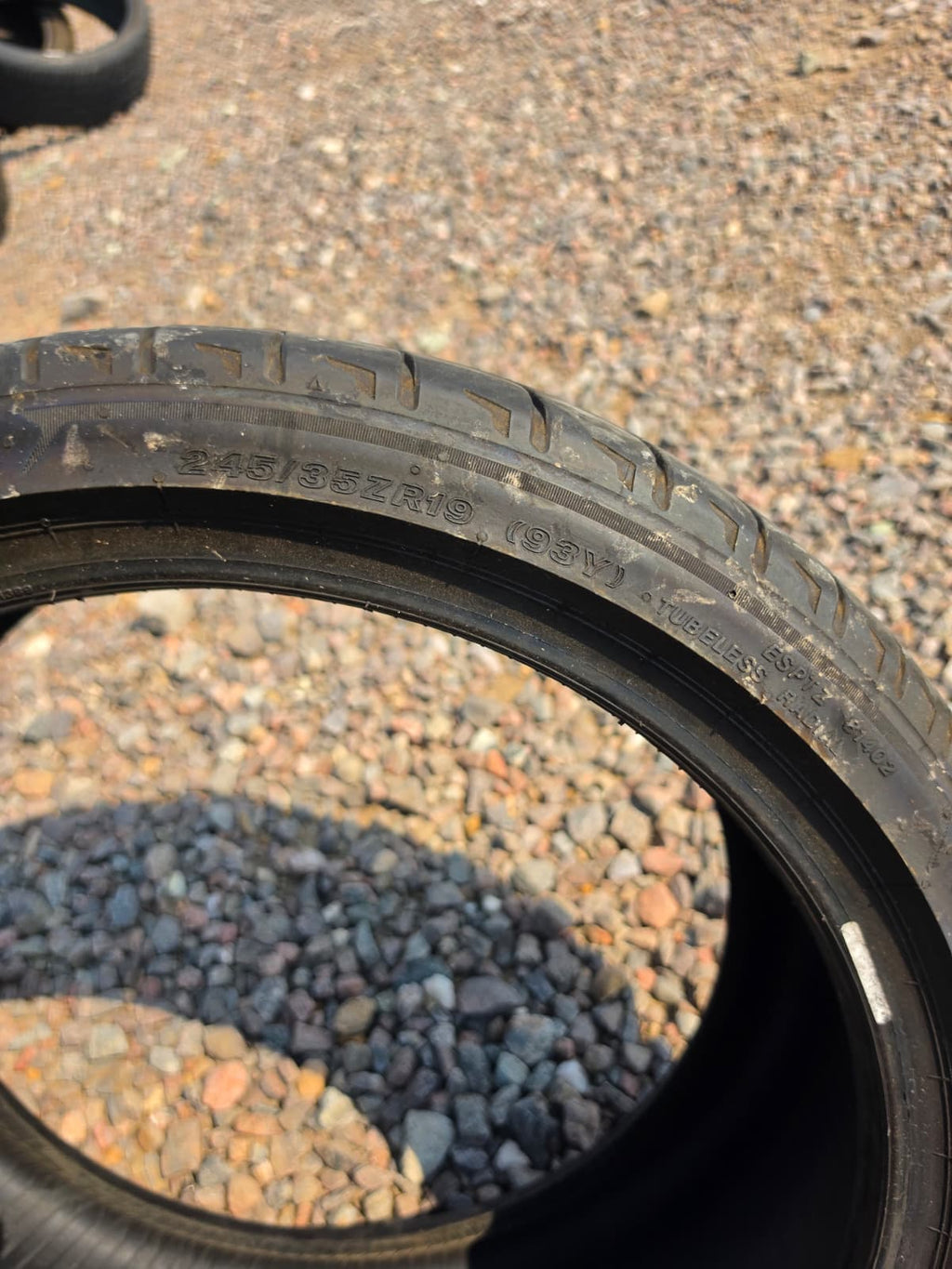 245/35R19 Single (1 Used Tire)Bridgestone Potenza Sport