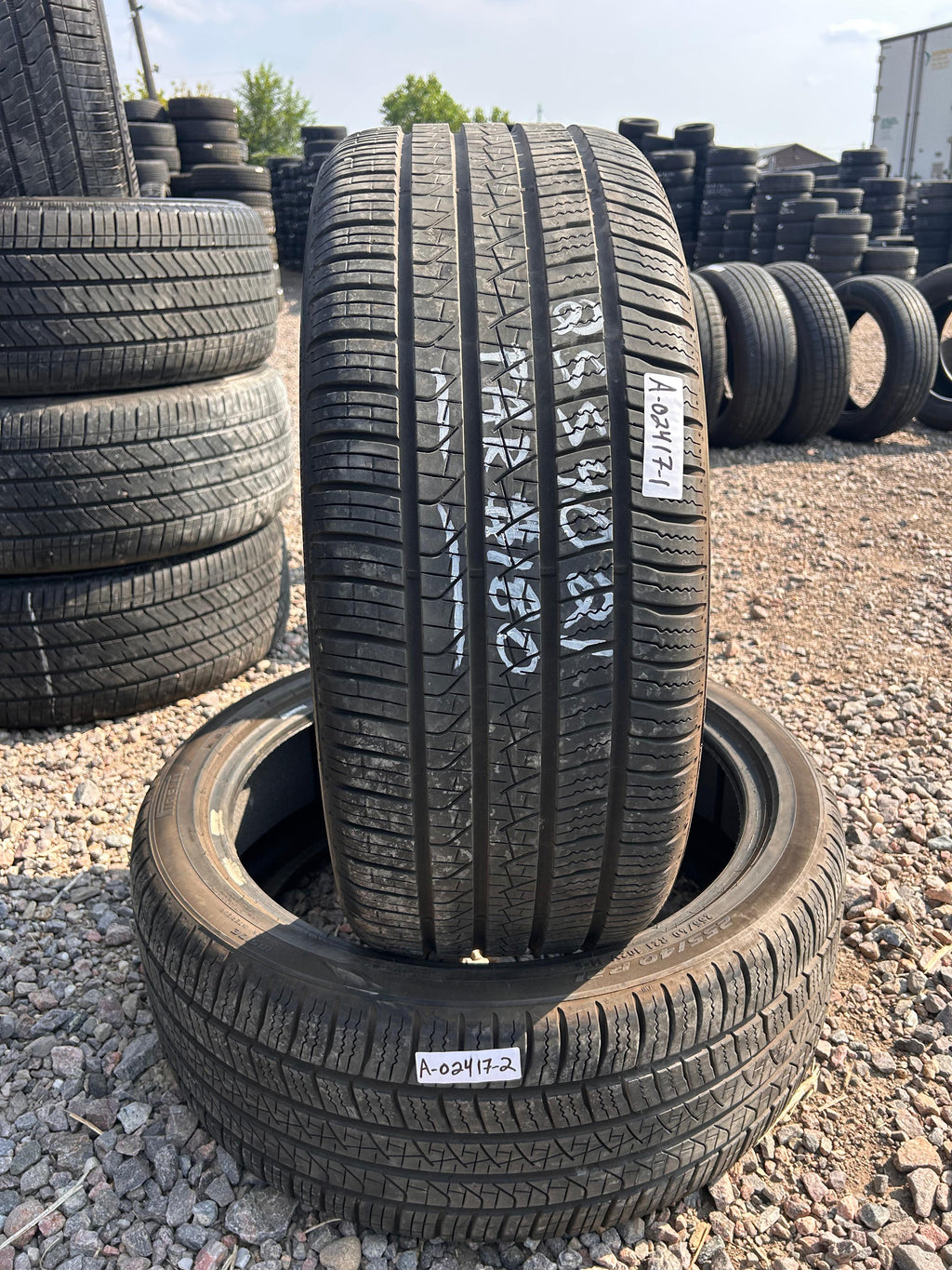255/40R21 Pair (2 Used Tires) Pirelli Scorpian Zero