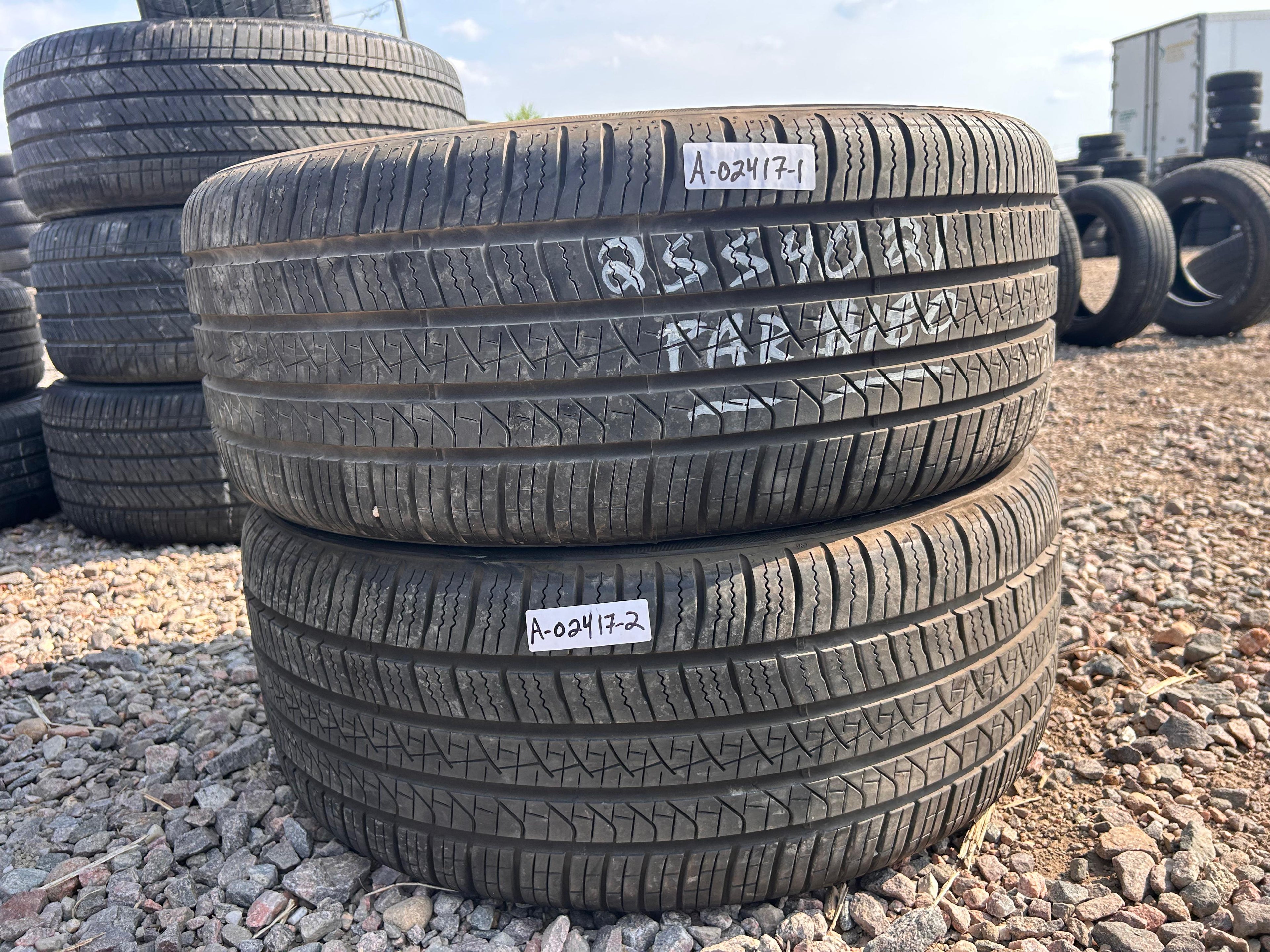 255/40R21 Pair (2 Used Tires) Pirelli Scorpian Zero