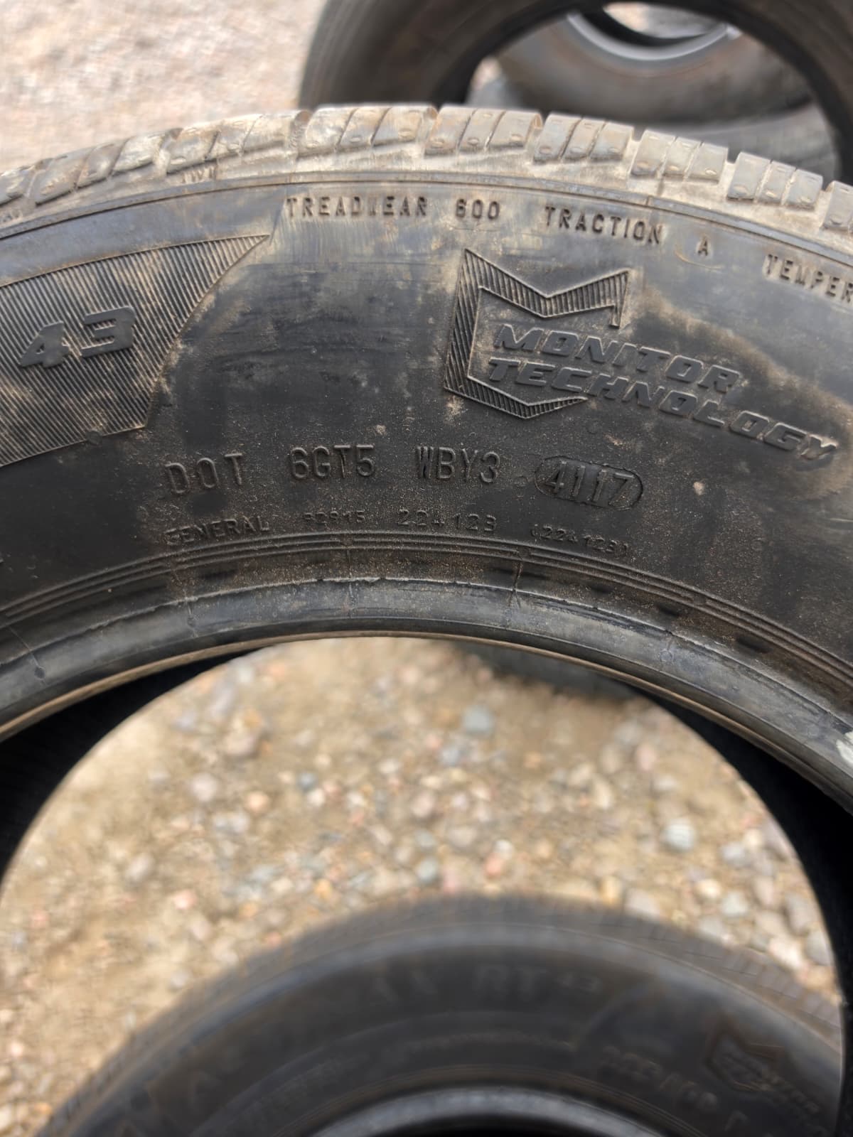 225/60R15 Pair (2 Used Tires) General Altimax RT