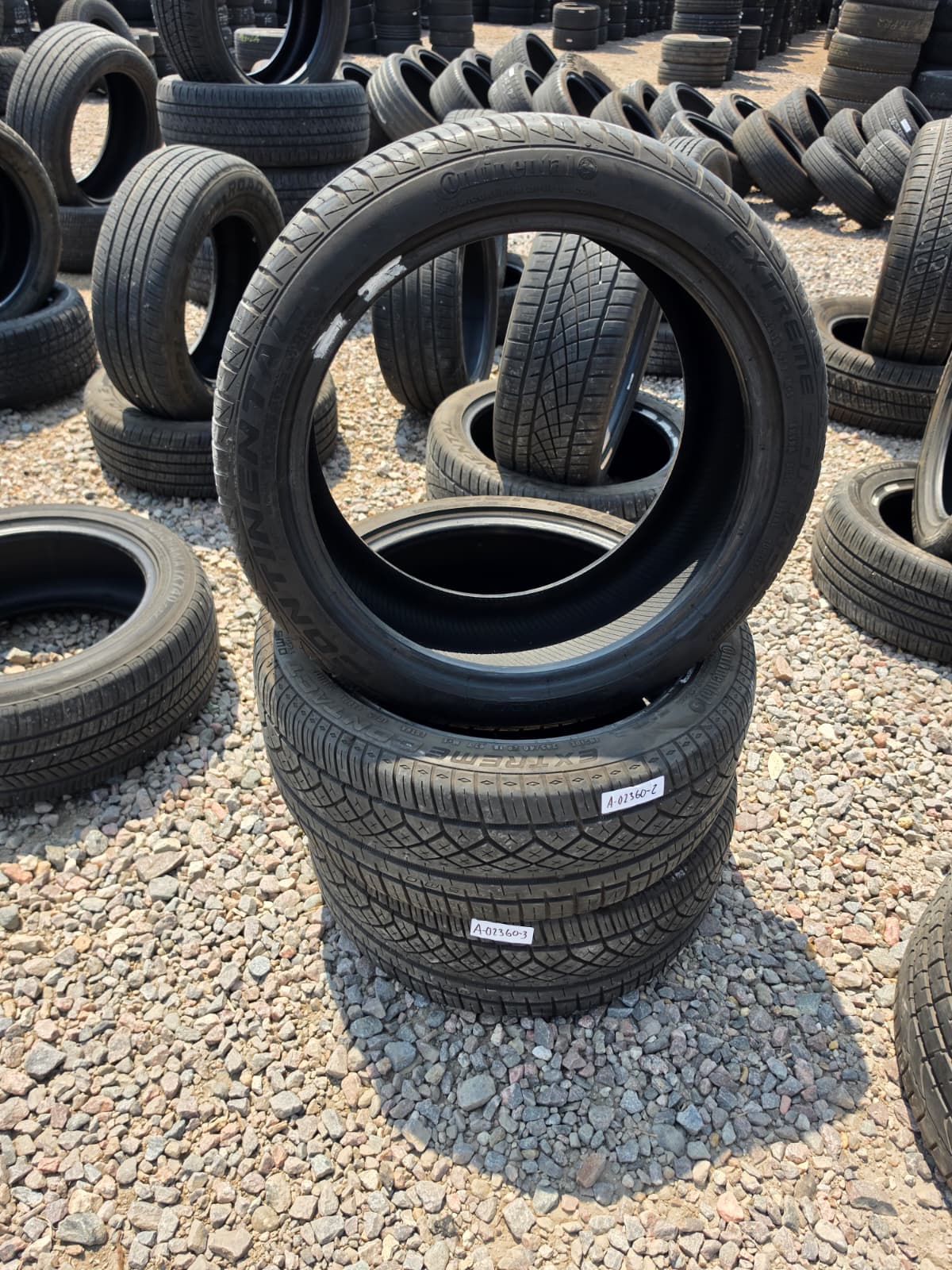 245/40R18 (3 Used Tires) Continental Extreme Contact