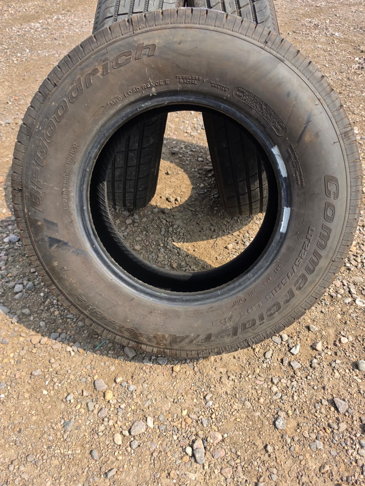 LT225/75R16 Single (1 Used Tire) Bfgoodrich Commercial T/A