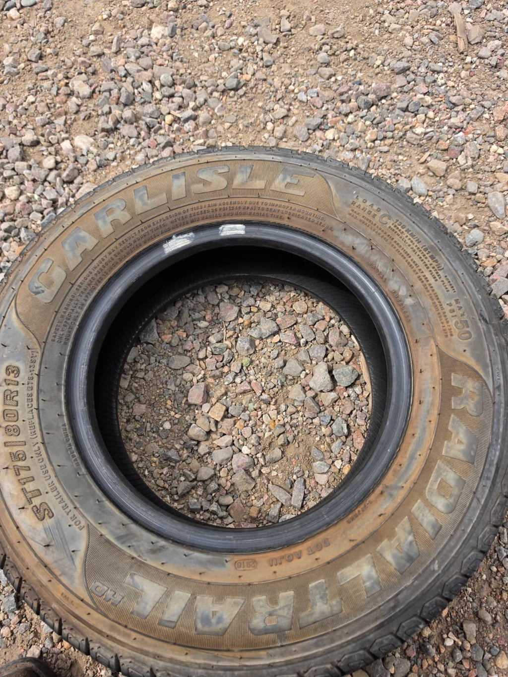 ST175/80R13 Single (1 Used Tire) Carlisle RadialTrail