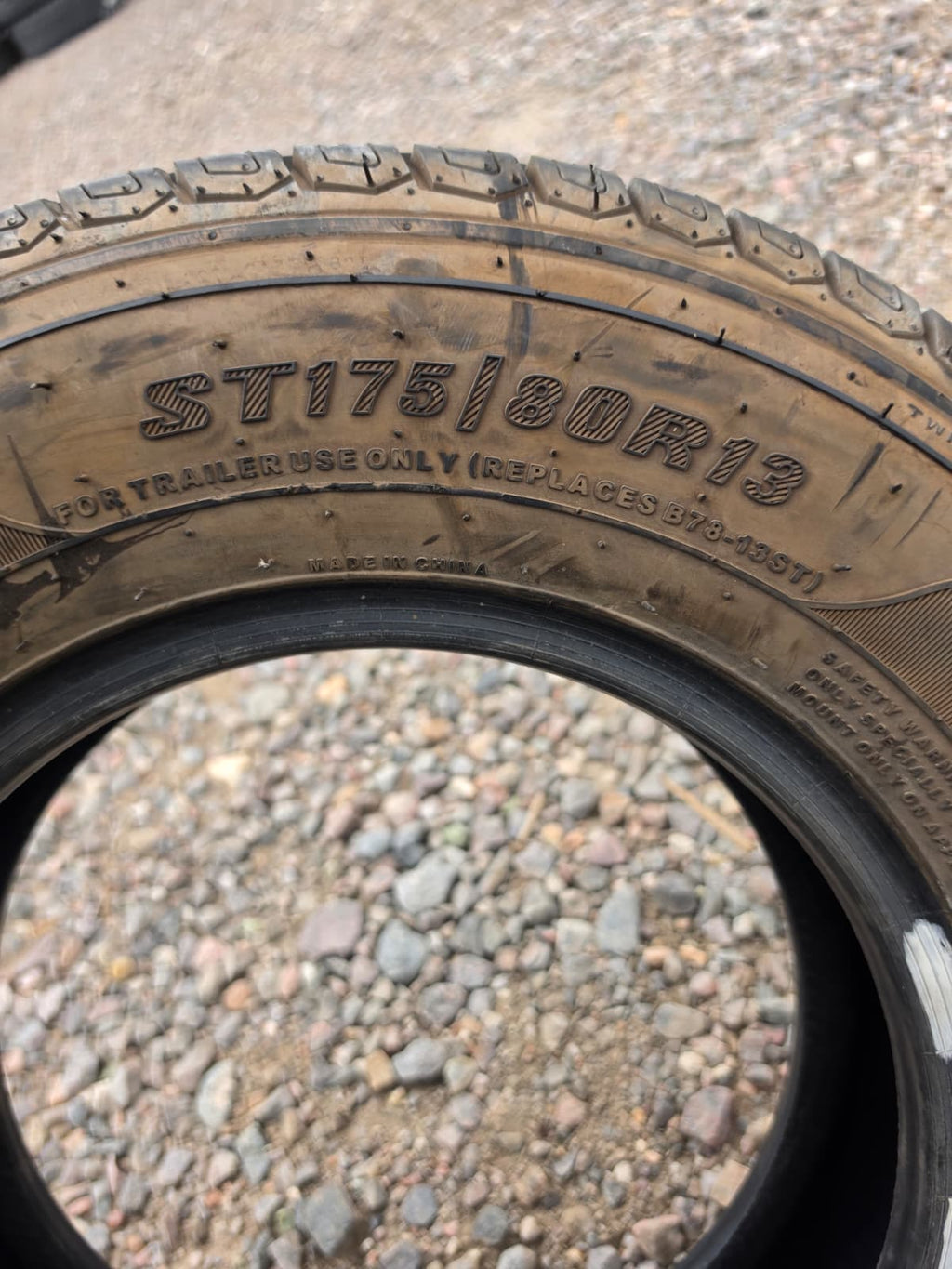 ST175/80R13 Single (1 Used Tire) Carlisle RadialTrail