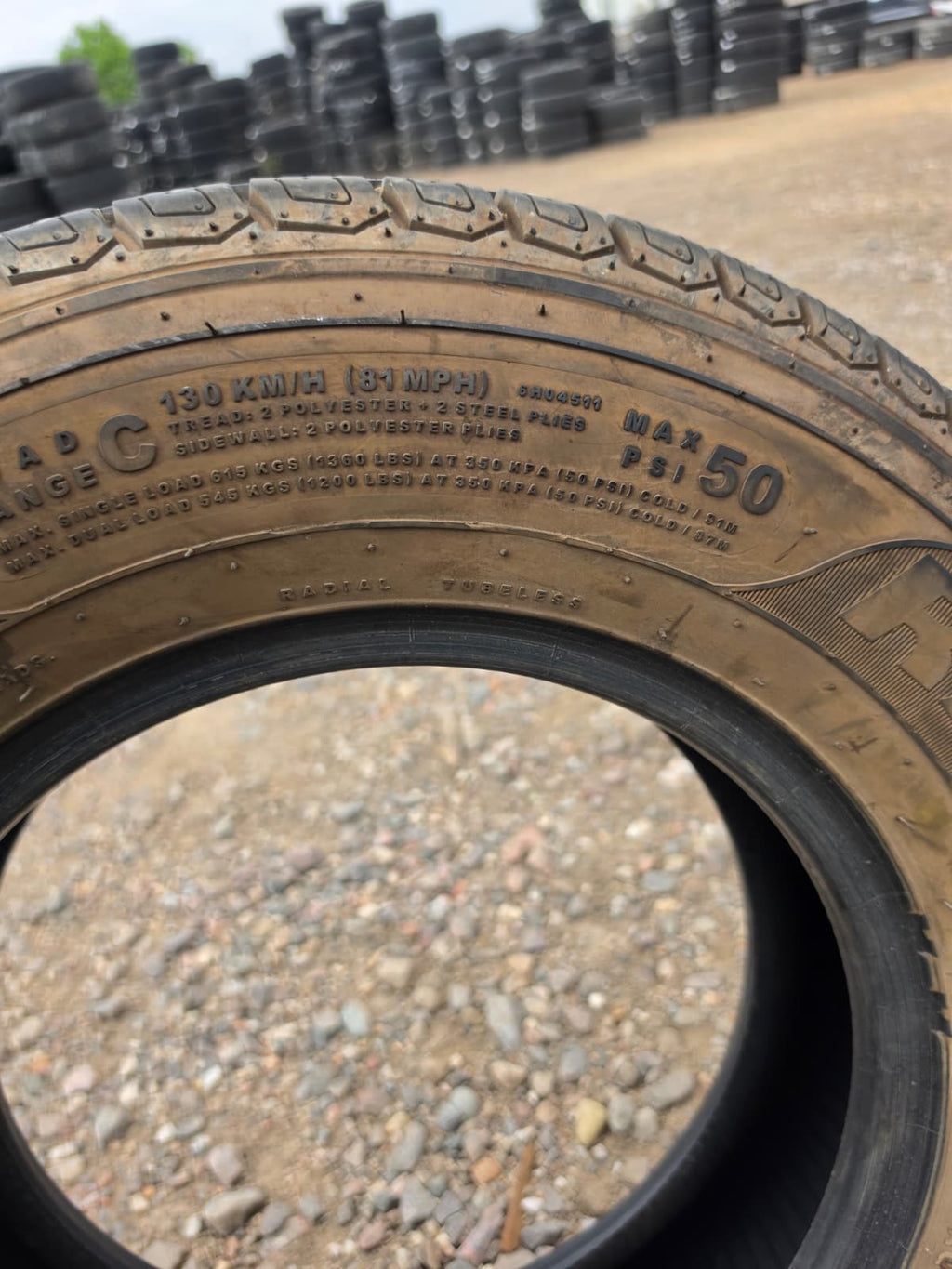 ST175/80R13 Single (1 Used Tire) Carlisle RadialTrail