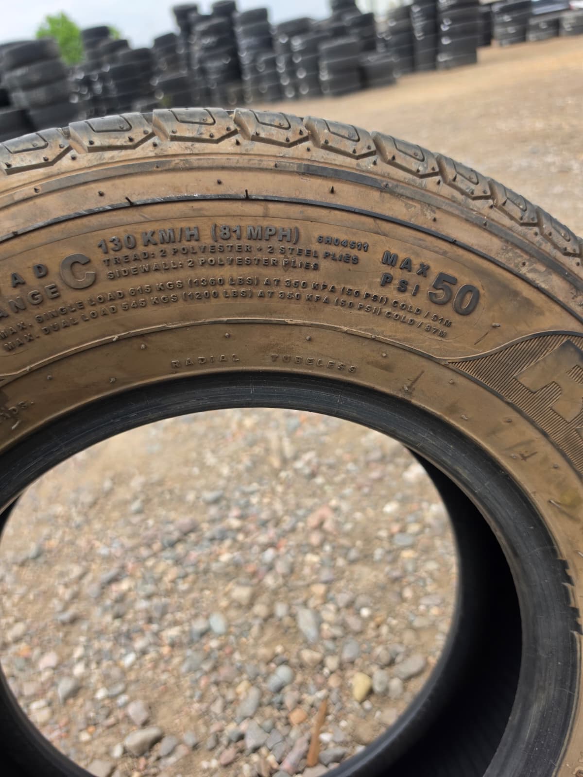 ST175/80R13 Single (1 Used Tire) Carlisle RadialTrail