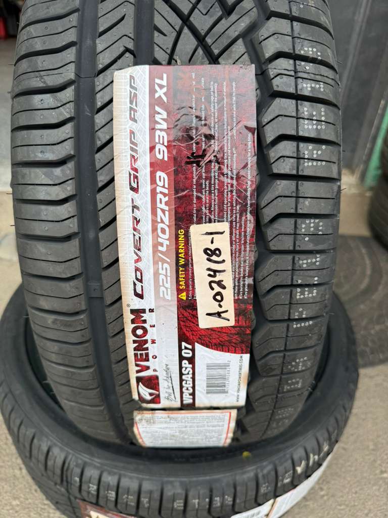 225/40R19 Pair (2 Brand New Tires!) Venom Power Covert Grip ASP