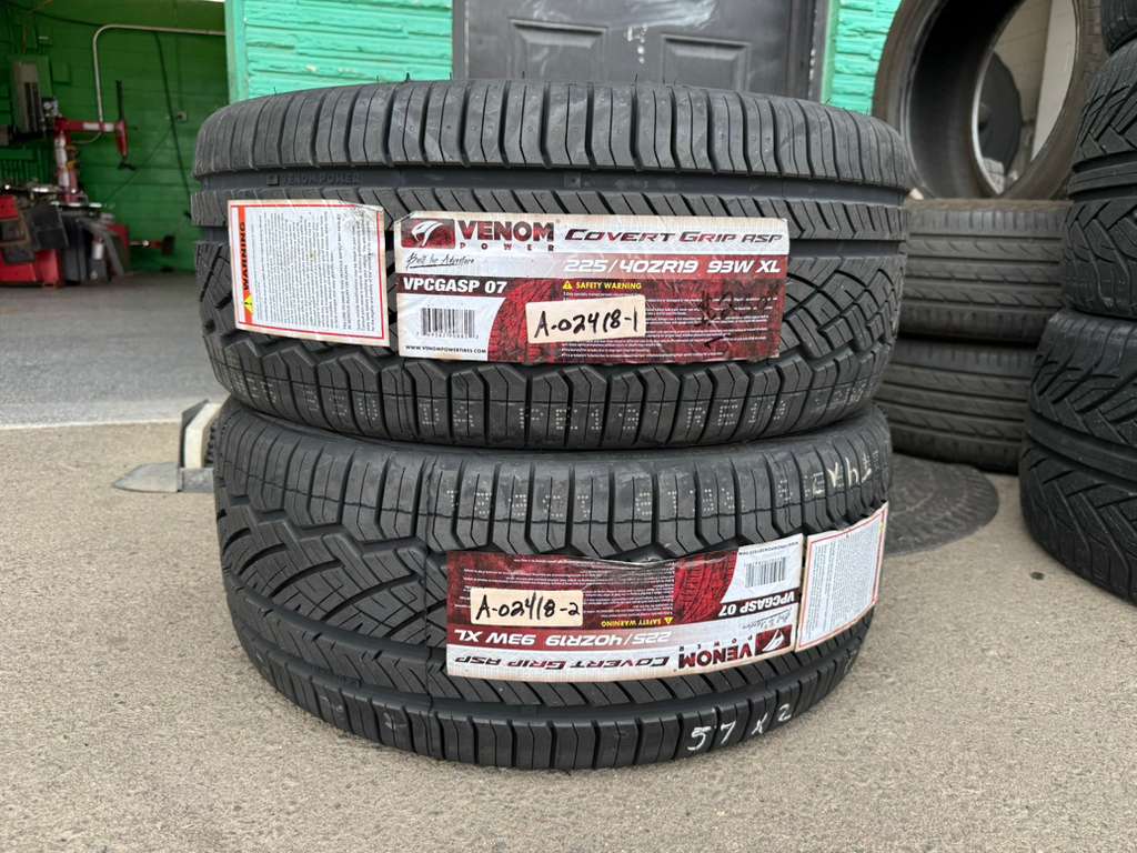 225/40R19 Pair (2 Brand New Tires!) Venom Power Covert Grip ASP