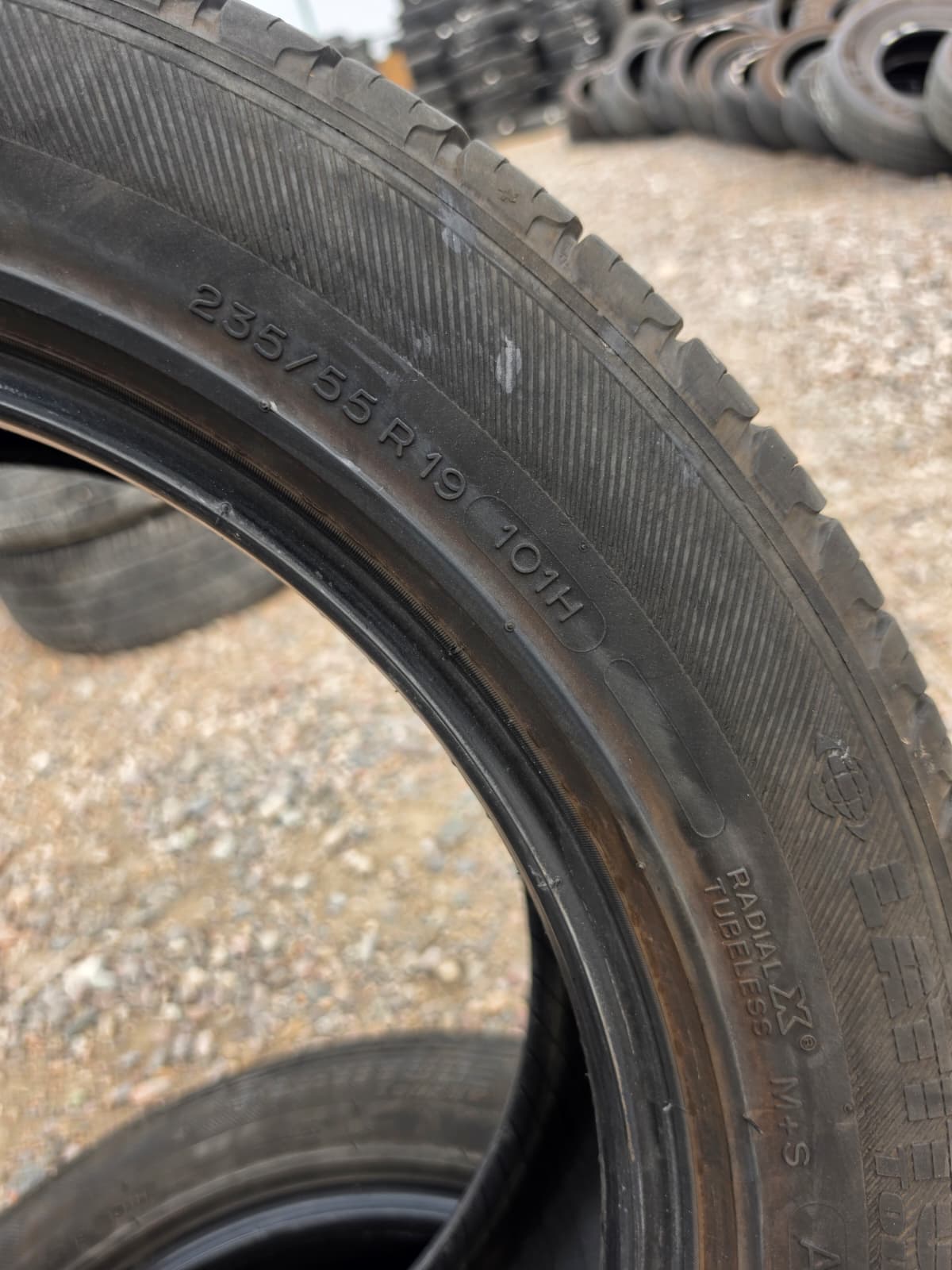 235/55R19 Pair (2 Used Tires) Michelin Latitude Tour