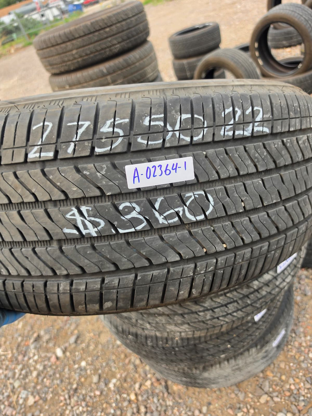 275/50R22 Set (4 Used Tires) Bridgestone Alenza