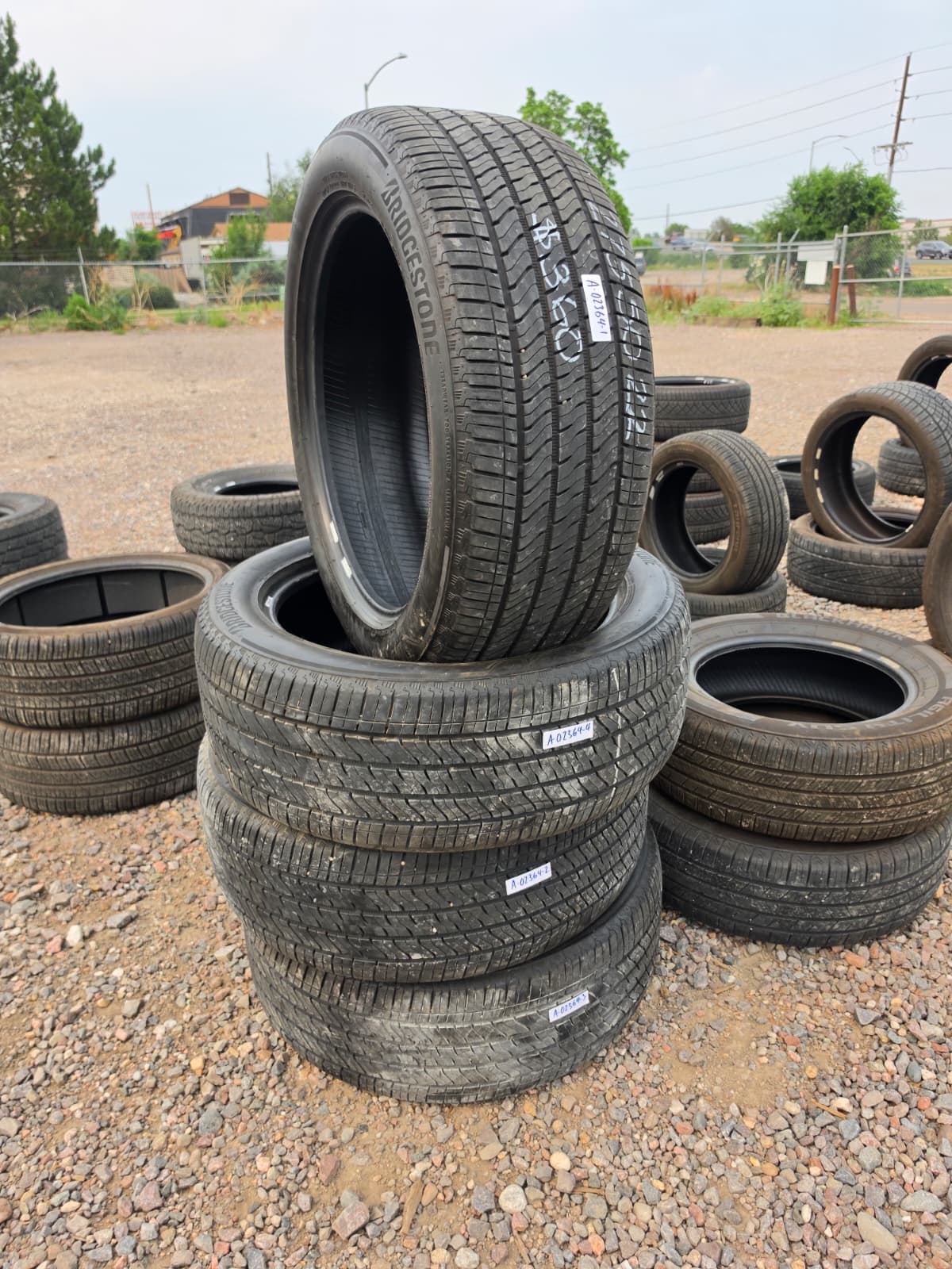 275/50R22 Set (4 Used Tires) Bridgestone Alenza