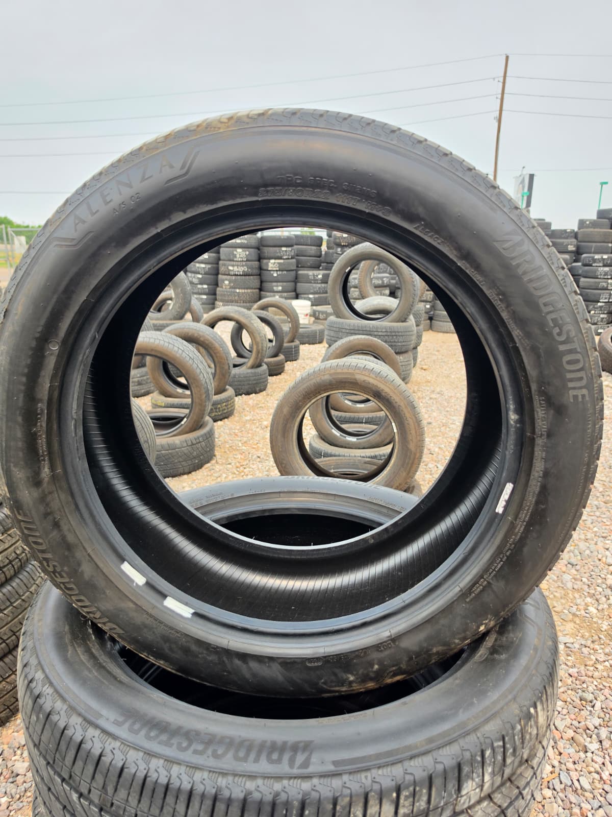 275/50R22 Set (4 Used Tires) Bridgestone Alenza