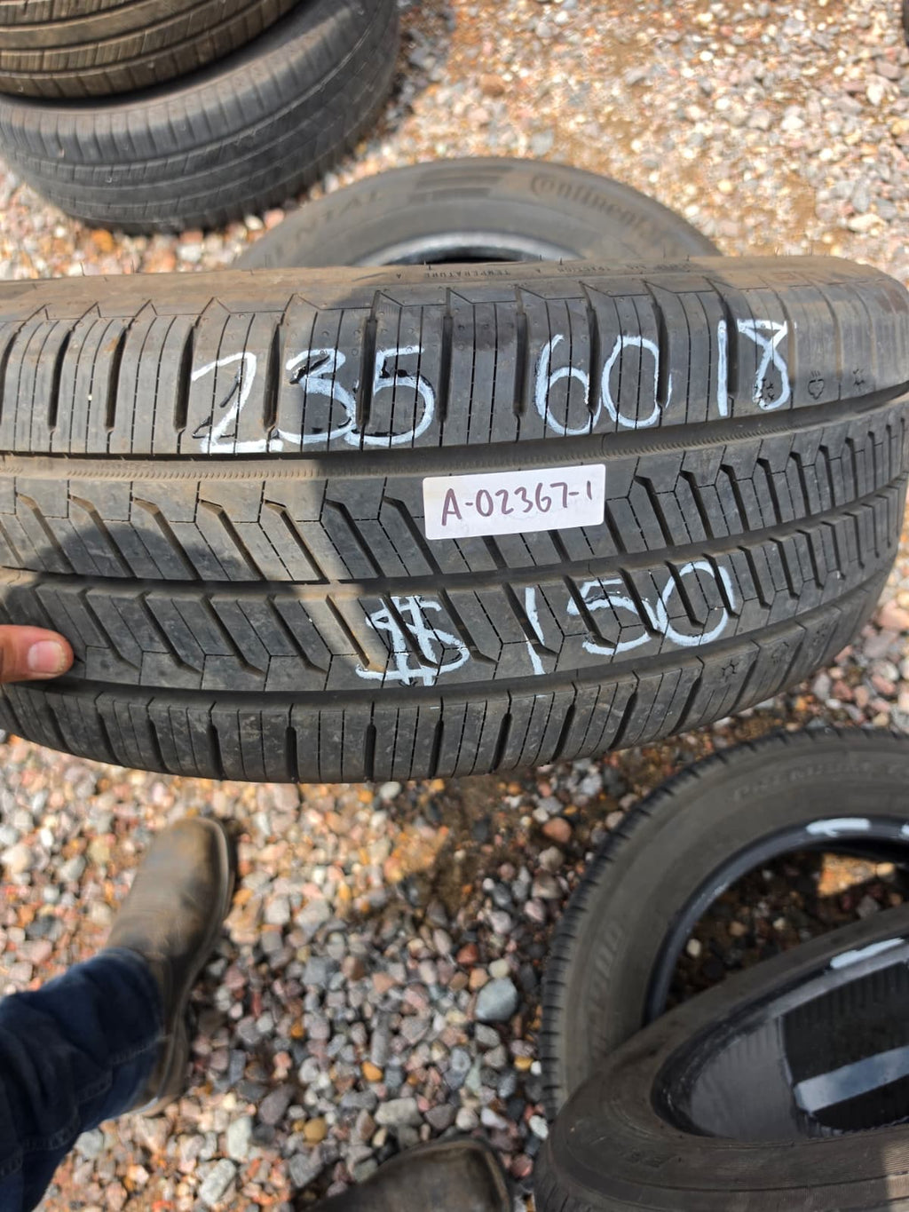 235/60R18 Pair (2 Used Tires)Continental Control Contact