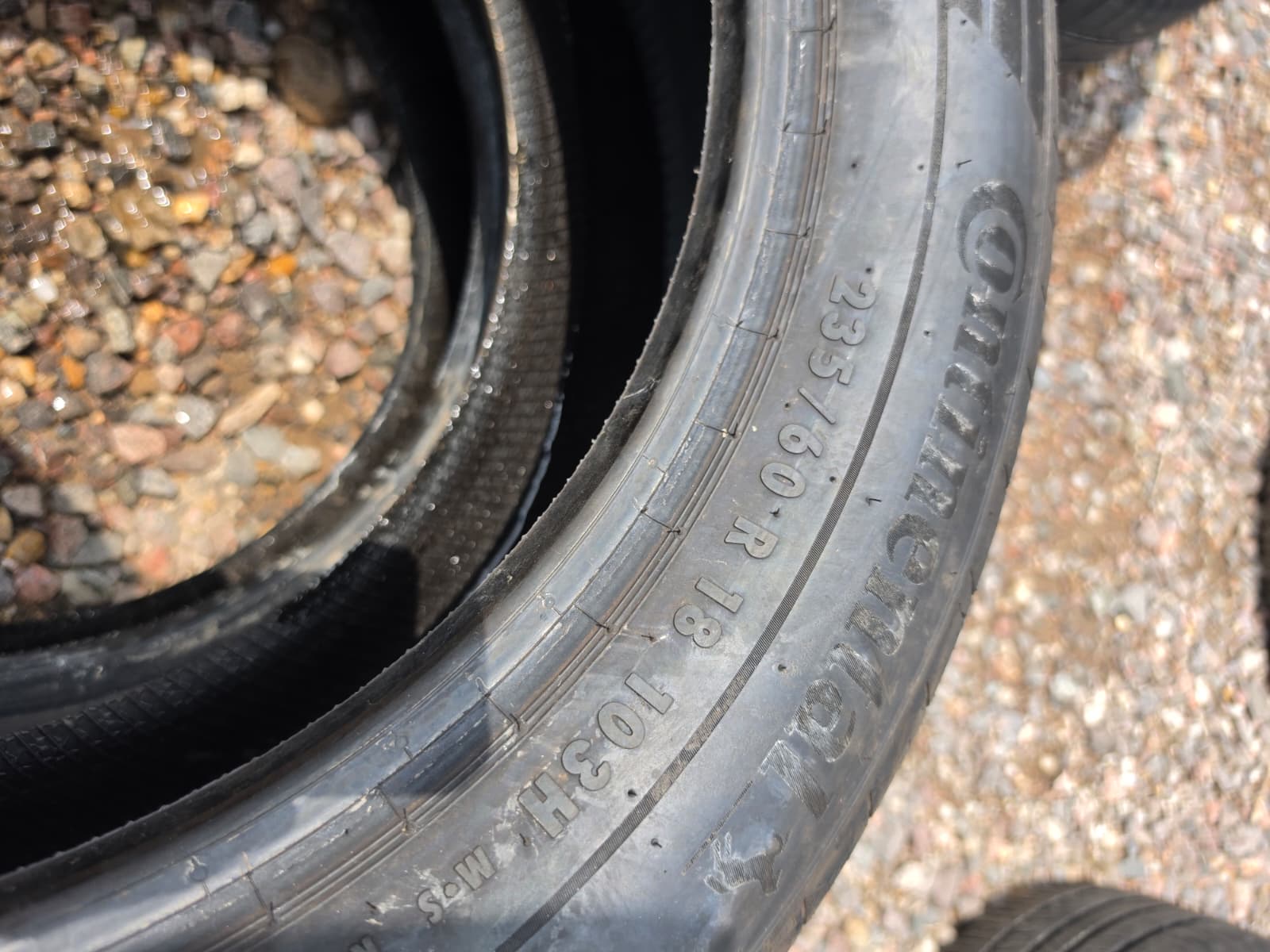 235/60R18 Pair (2 Used Tires)Continental Control Contact