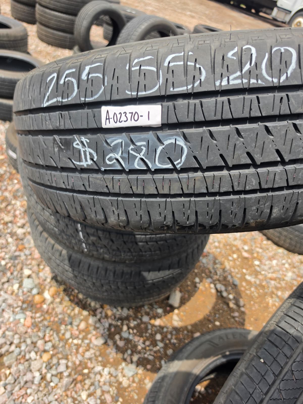 255/55R20 Set (4 Used Tires) Bridgestone Dueler