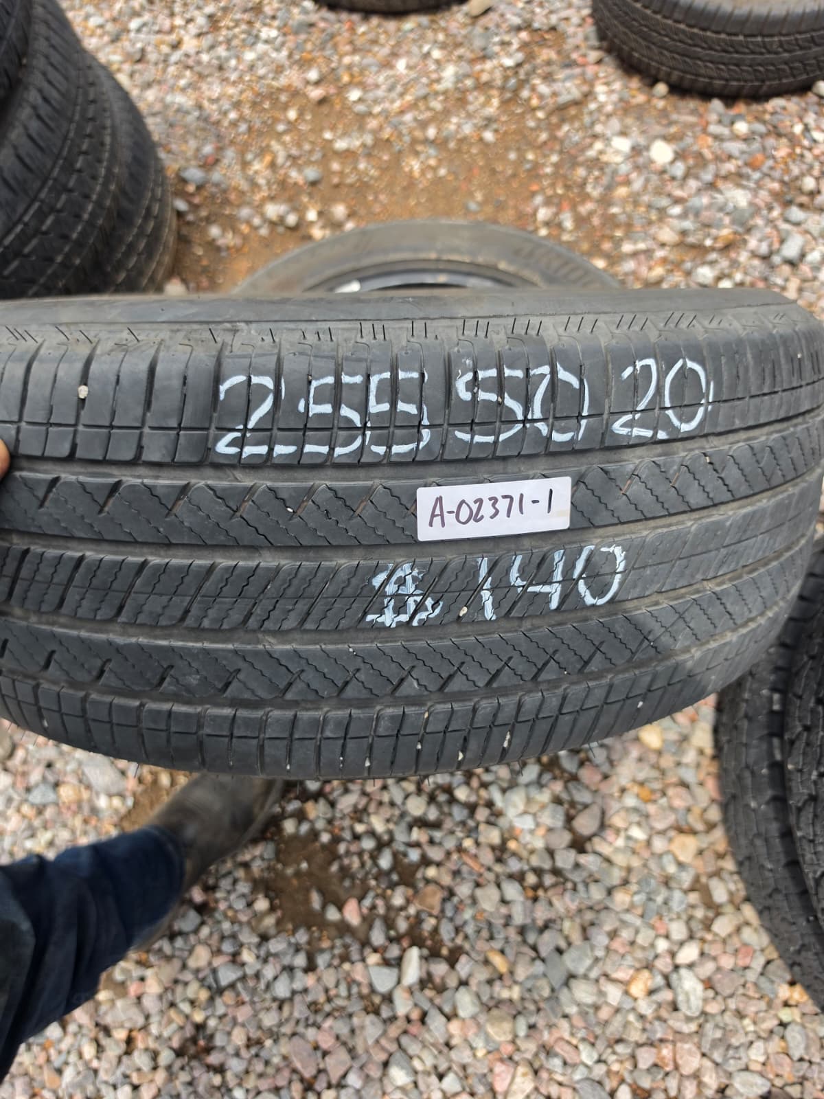 255/50R20 Pair (2 Used Tires) Bridgestone Alenza