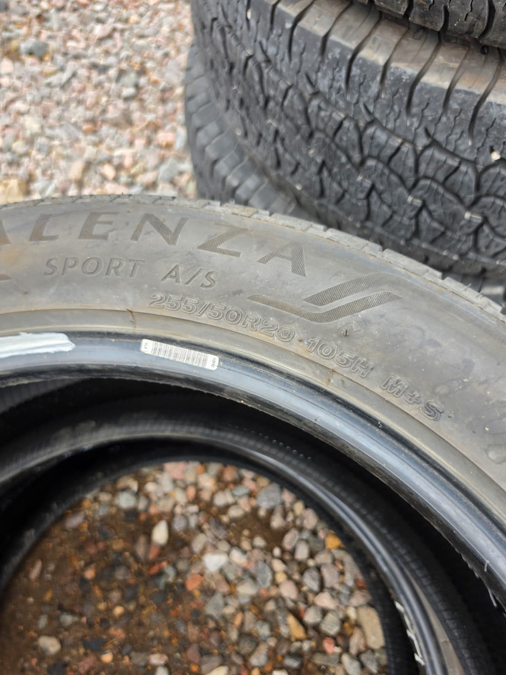 255/50R20 Pair (2 Used Tires) Bridgestone Alenza