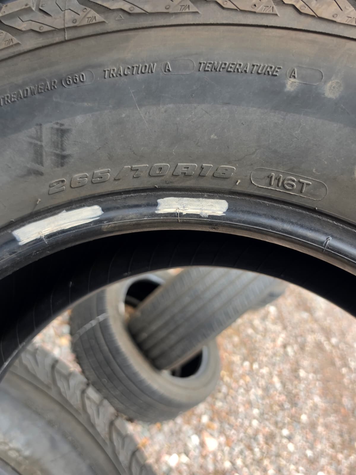 265/70R18 Set (4 Used Tires) Bfgoodrich Trail Terrain