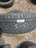 245/45R20 Pair (2 Used Tires) Continental Extreme Contact